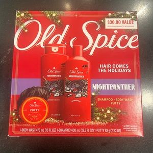 Old Spice Nightpanther Holiday Pack with Shampoo, Body Wash, and Hair Putty